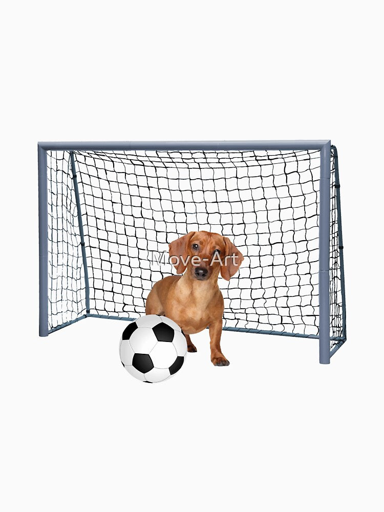 Dachshund dog - Football soccer goal by Move-Art