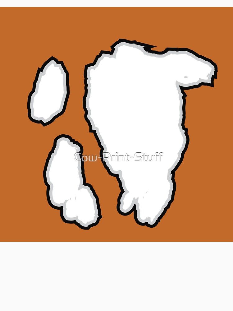 Big White Cow Pattern | Caramel Cowhide Pattern by Cow-Print-Stuff
