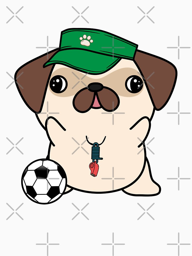 Soccer Player Pug by Pet Station