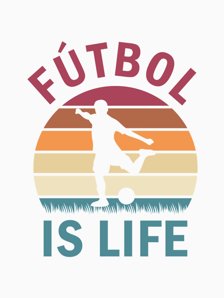 Fútbol is life football and soccer lover vintage retro sunset by CharlesHumphre