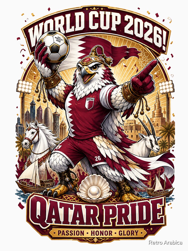 Qatar Pride Falcon World Cup 2026 by Retro Arabica