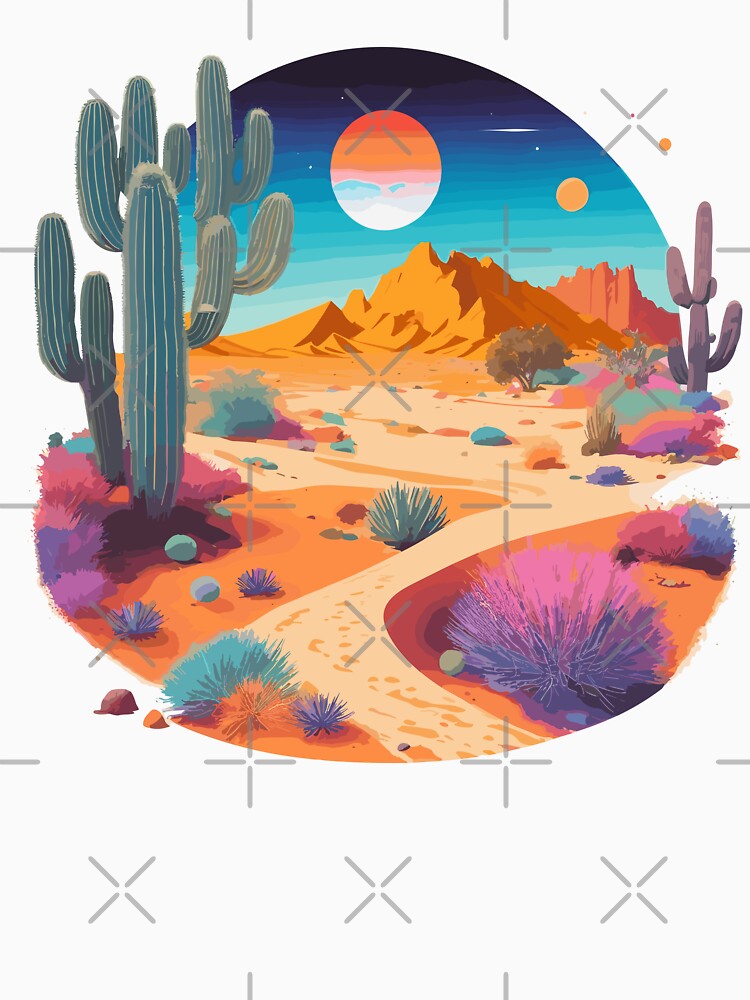 Adventure Roadtrip Western Desert Cactus by wingstar
