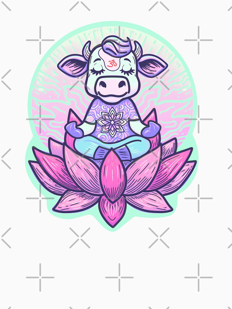 Meditating cow by Osher-BioArt