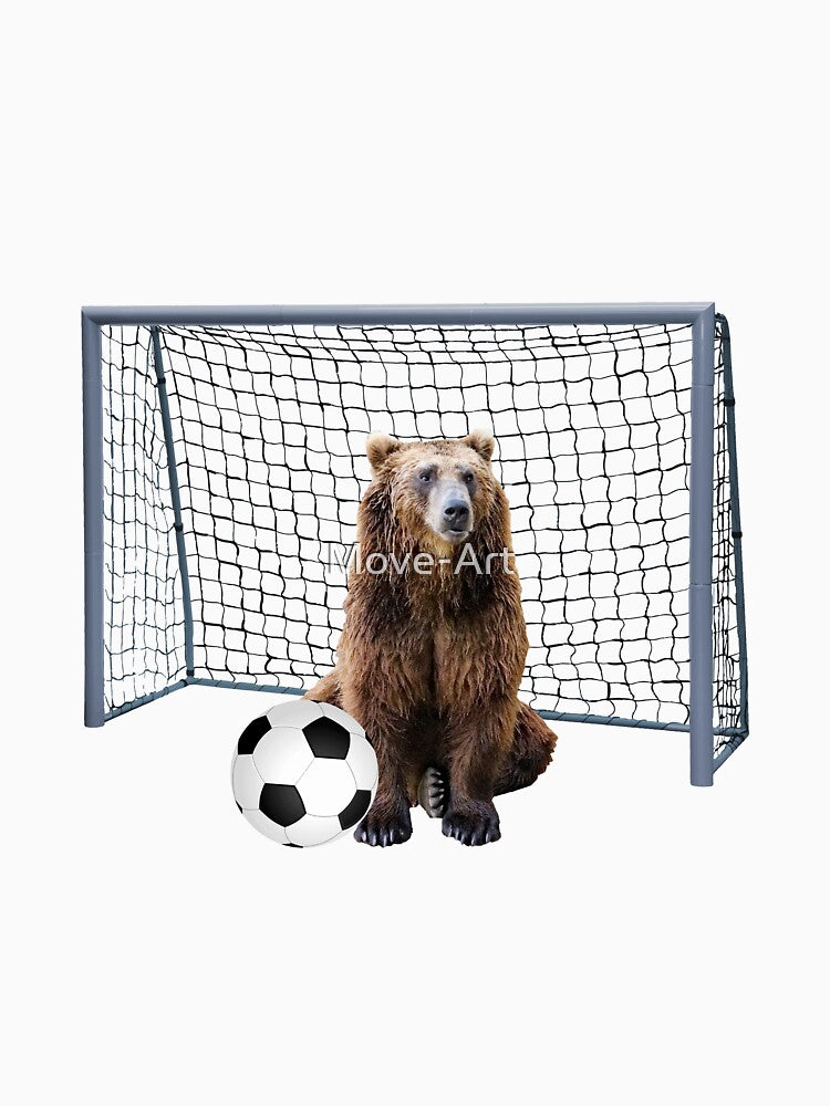 Brown Bear - Football soccer goal by Move-Art