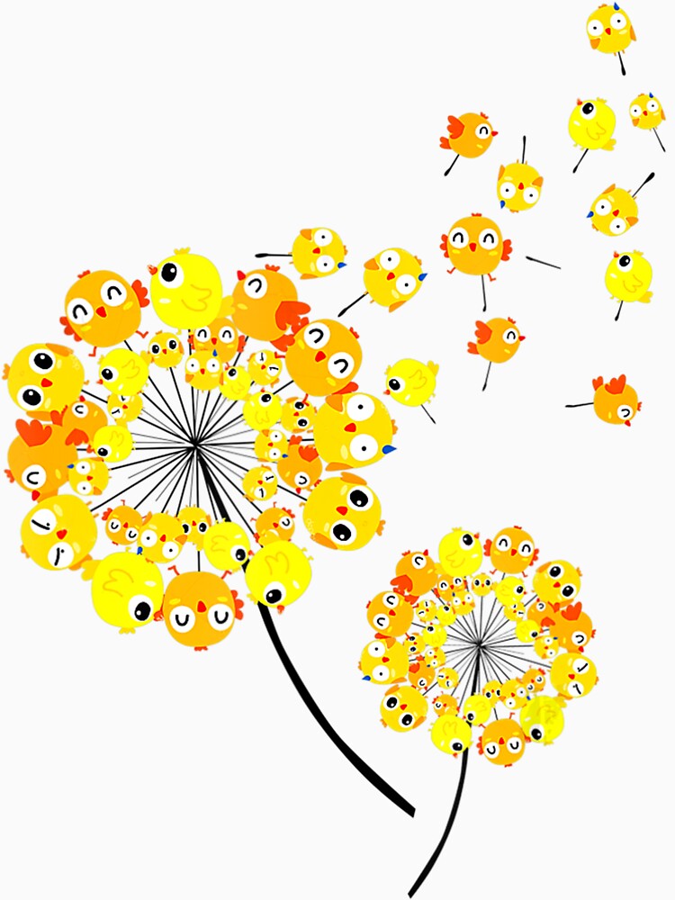 Baby Chicken Dandelion Funny Chick Pet Animal Lover by MarcelaSoto