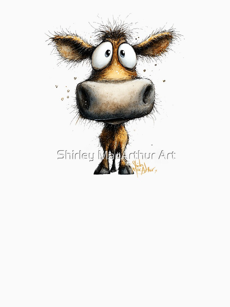 JeRSeY CoW PRiNT, ANiMaL PRiNT ' Jersey Love ' BY SHiRLeY MacARTHuR by Shirley MacArthur Art