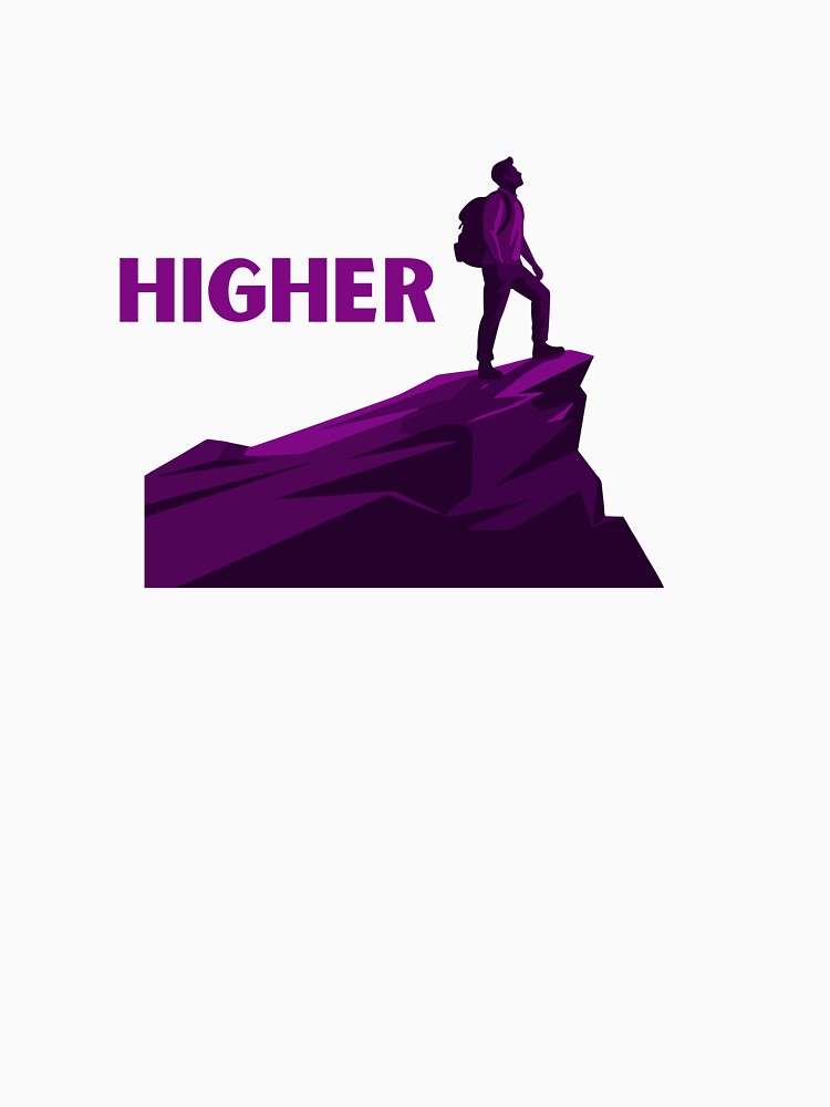 Mountain hiker at the top of the mountain by Chris-graphics-art