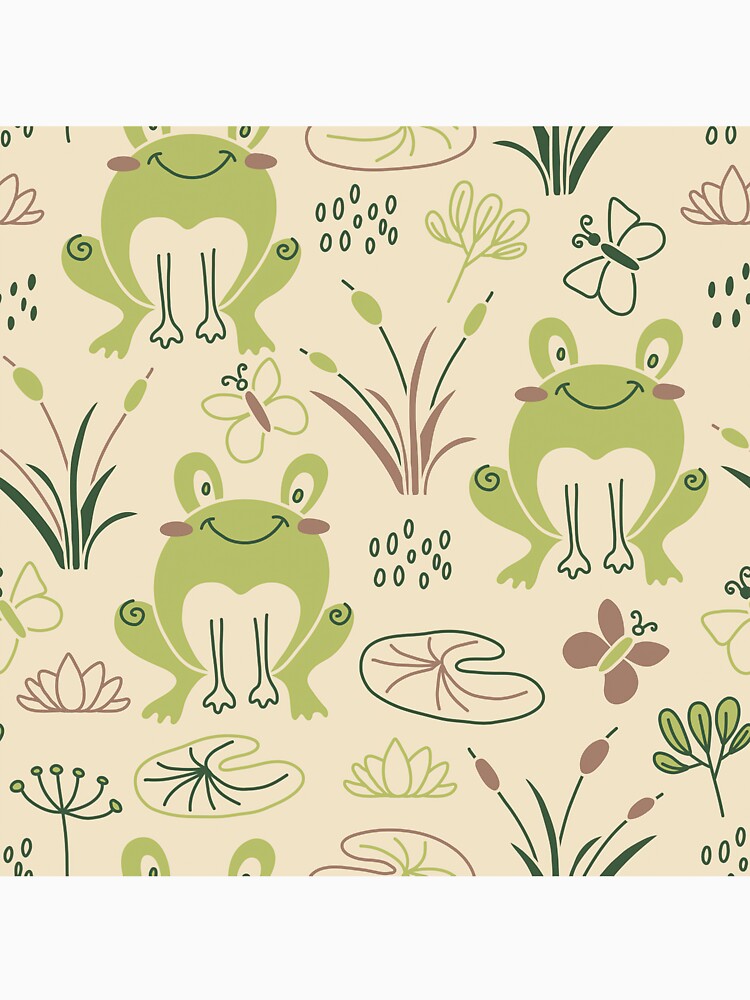 Frog Doodle Seamless by FlossieShop96