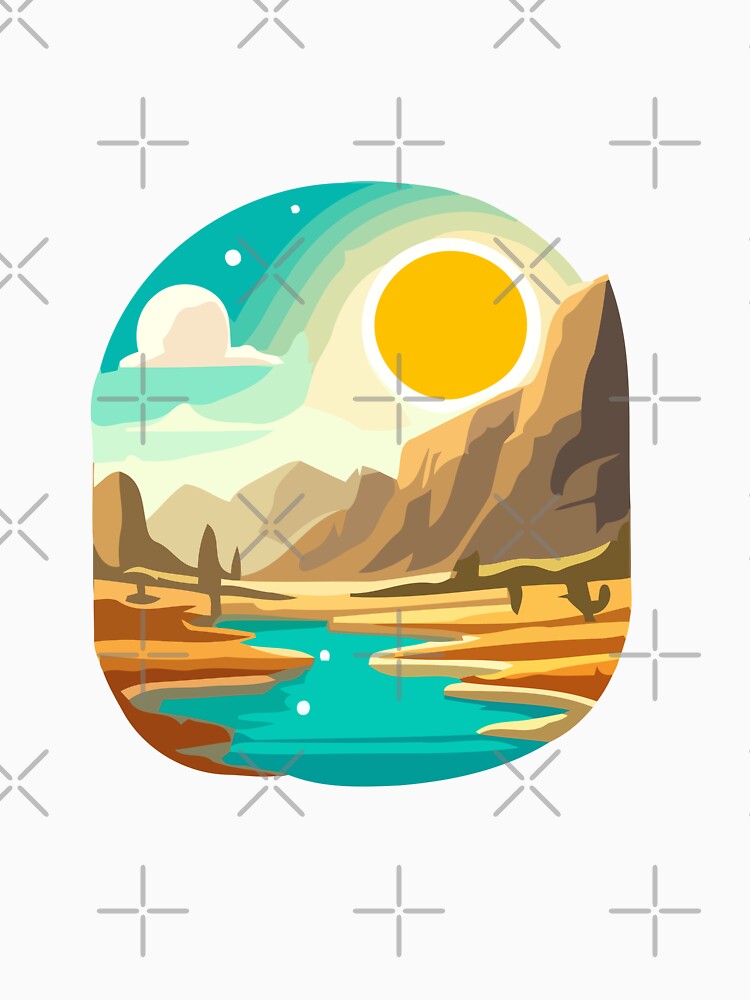 Serene Desert Landscape - Kawaii Nature by Akioos