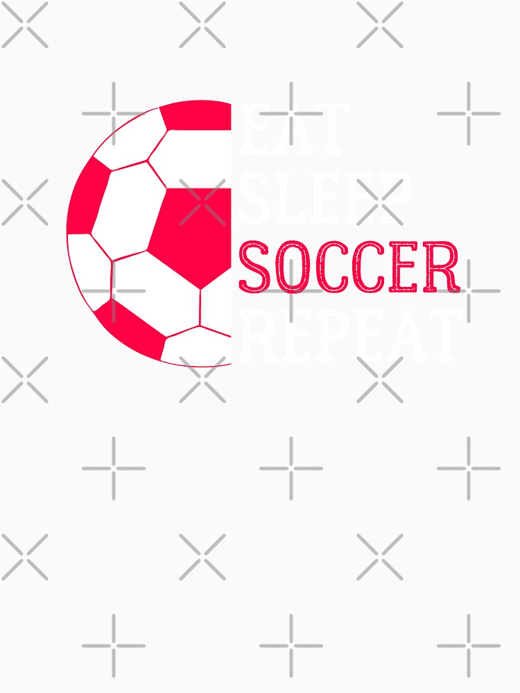 Eat Sleep Soccer Repeat, Eat Sleep Ball Repeat, Soccer Player Print by Auntieck