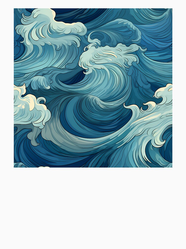 Ocean Waves Claymation Inspired Art #11 by CareToCanvas