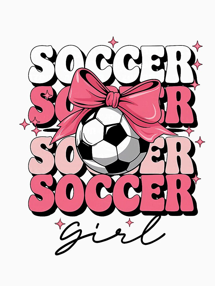 Groovy Soccer Girl Girls Coquette Bow Soccer by ArleneRowe