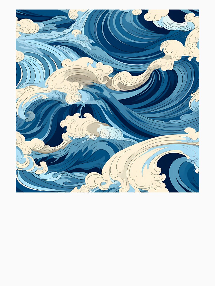 Ocean Waves Claymation Inspired Art #2 by CareToCanvas