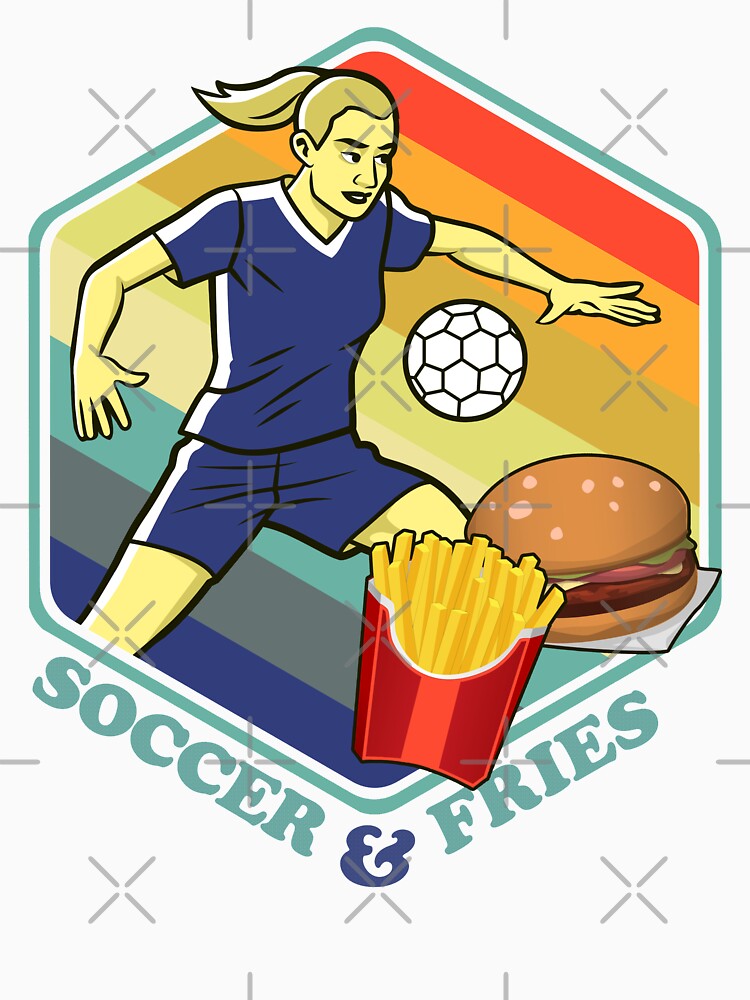 Soccer Girl Football Fastfood Burger Fries by TheAplus
