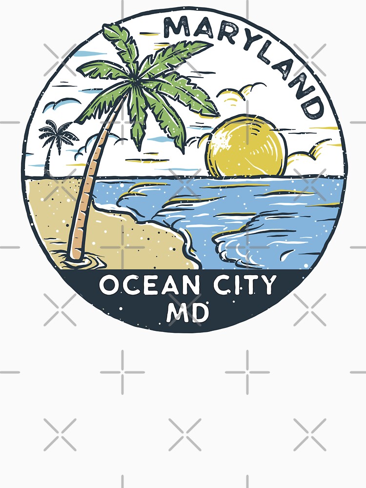 Ocean City Maryland Vintage by KrisSidDesigns