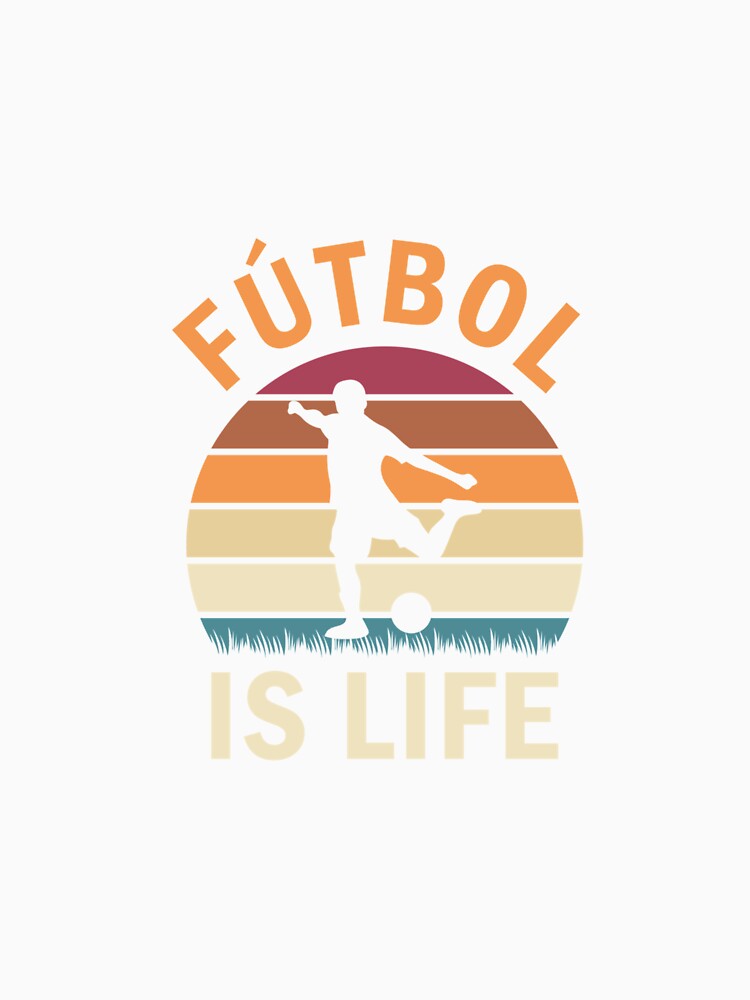 Fútbol is life football and soccer lover vintage retro sunset by AileenGoss