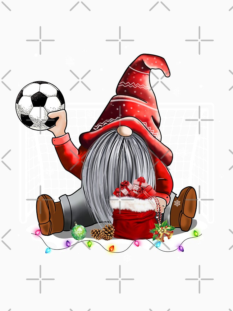 Best Xmas Santa Red Gnome Soccer Team Shirt Soccer Player Gnome Christmas T Shirt by tuanitus