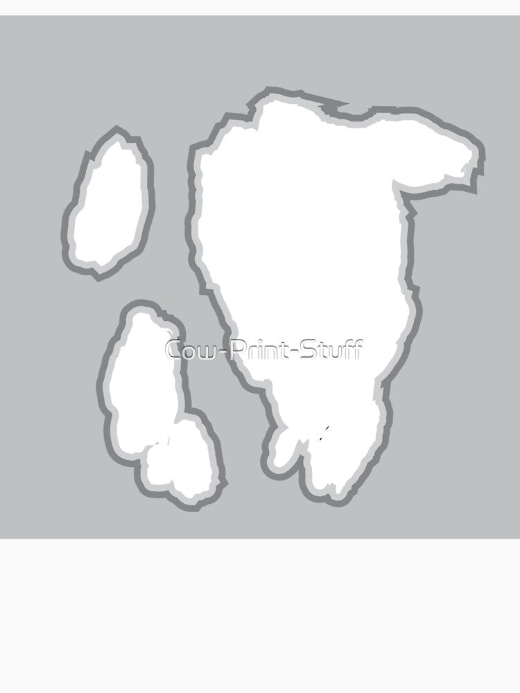 White Cow Pattern | Grey Cowhide Pattern by Cow-Print-Stuff