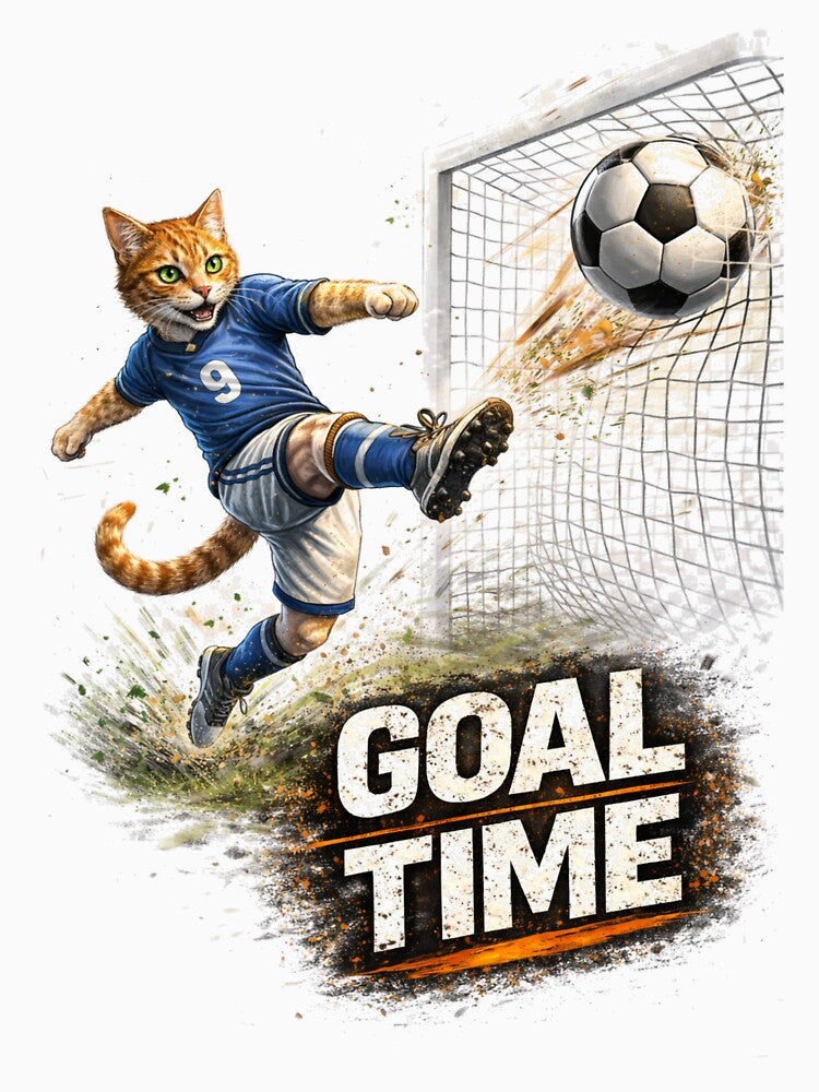 Soccer Cat – Goal Time by IrynaLineArt