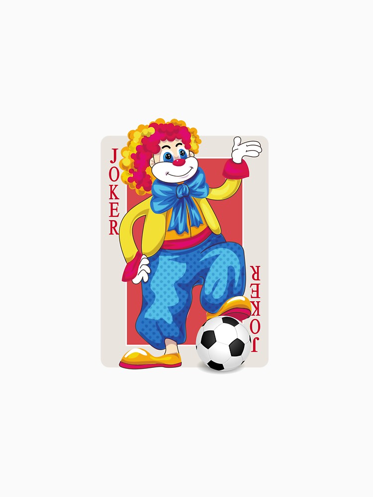 Joker Card Playing Soccer Funny Clown Art by rich-moda