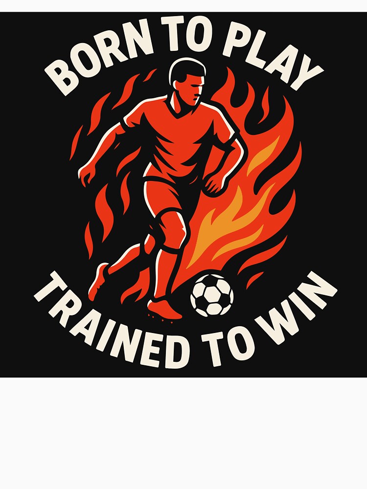 A soccer player with a ball in flames running and text by EchoOfSilence
