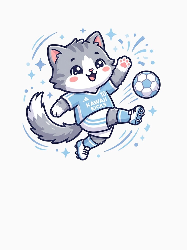 Kawaii Chibi Cat Soccer Player by  Cat Lady