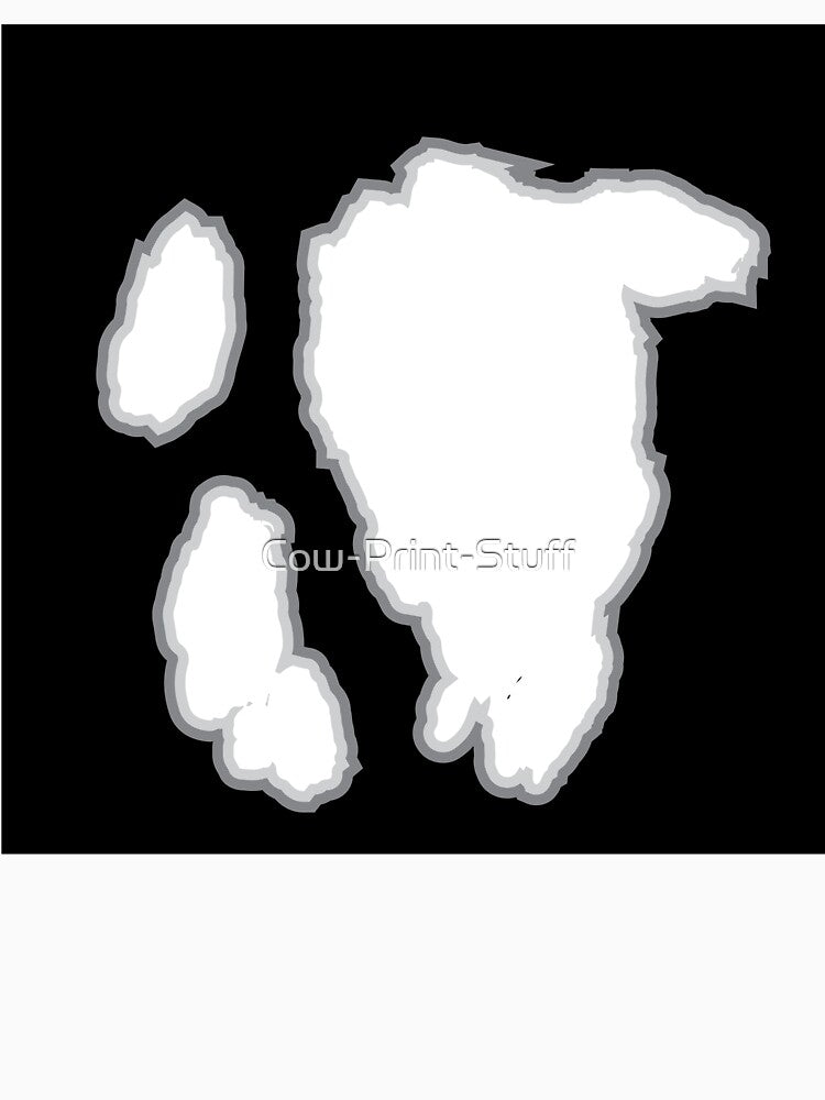 Real Black Cow Pattern | Big White Cow Spots by Cow-Print-Stuff