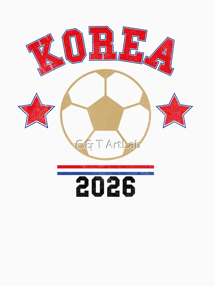 Korea 2026 — Vintage Soccer Tee by C & T ArtLab