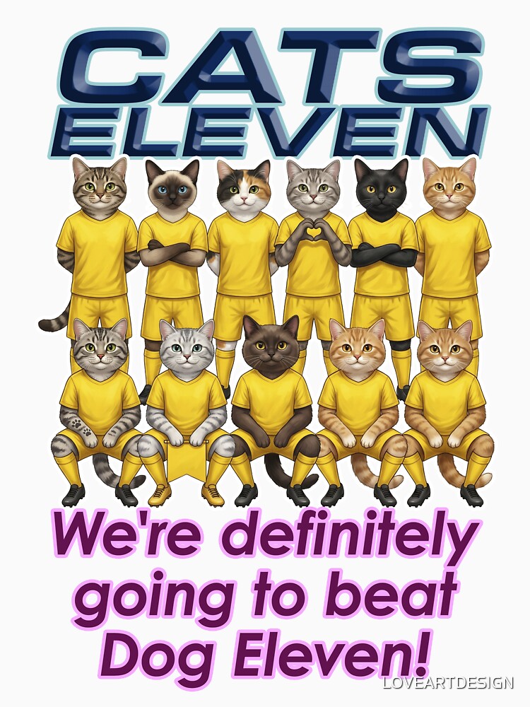 CATS ELEVEN -Based on a team photo of a soccer team- by LOVEARTDESIGN