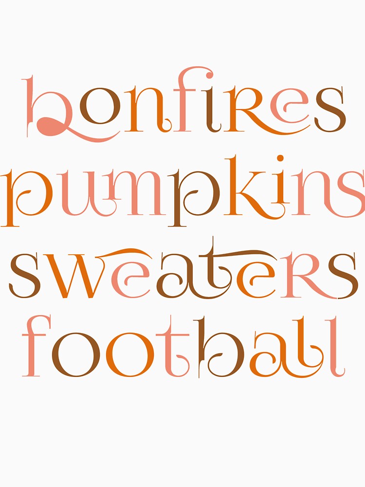 Bonfires Pumpkins Sweaters Football vintage Autumn Fall love by Dream-bubble