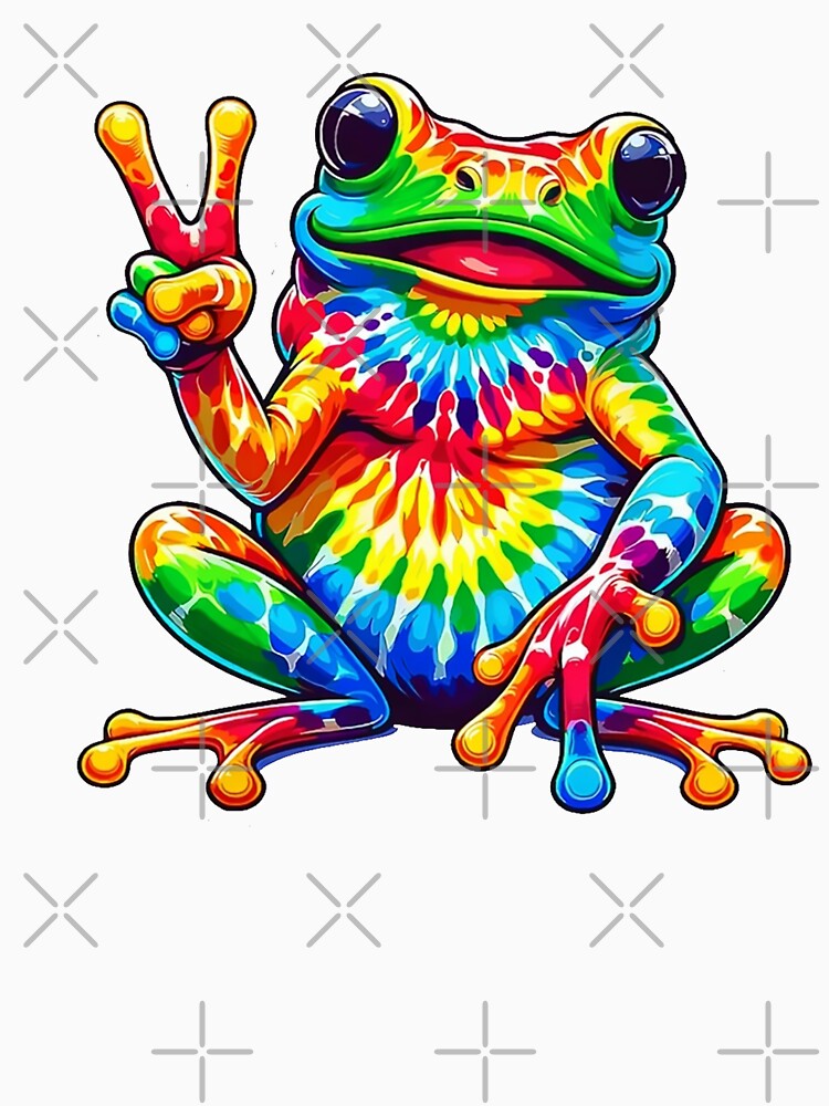 Bring good vibes everywhere with this psychedelic rainbow frog sticker by PIXEL POP DESIGNS - Beyond the Norm!