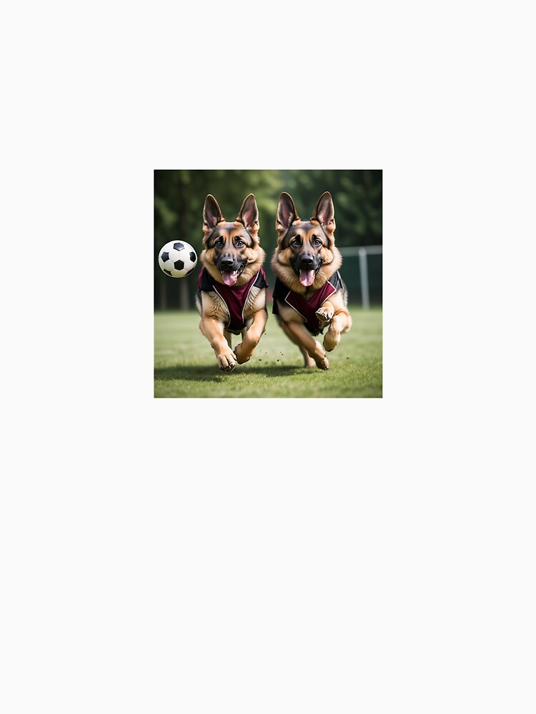 German Shepherds love football too! Soccer and Dog Lovers - West Ham, Burnley, Aston Villa - Any dog, any colour by Humour House Designs