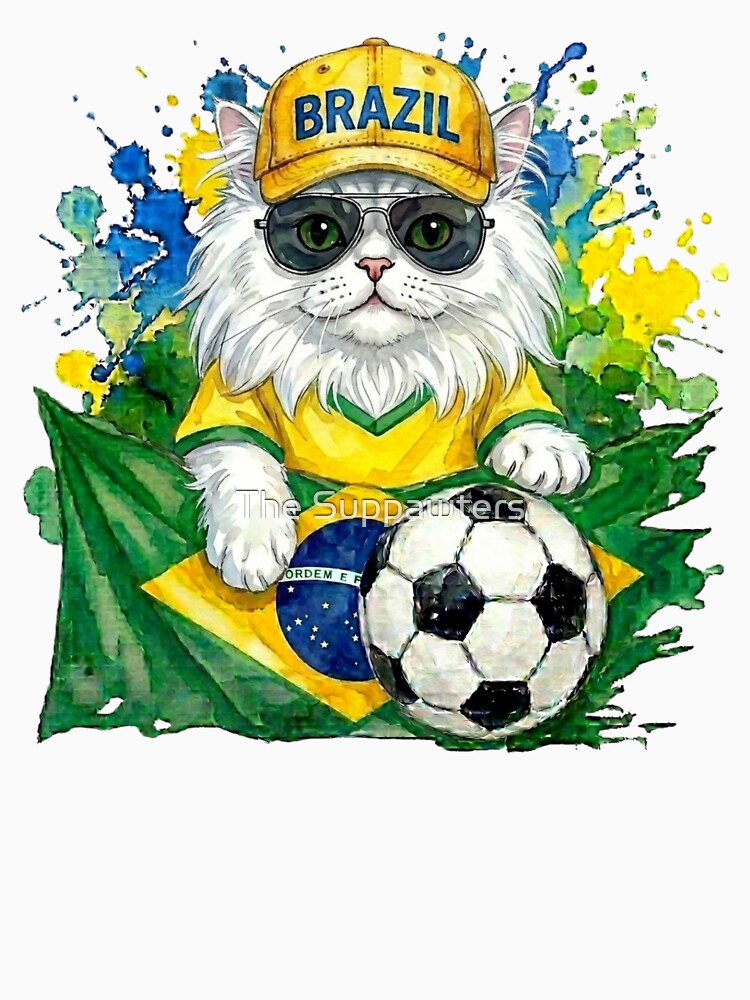 White persian cat World Cup Brazil Suppawter by The Suppawters