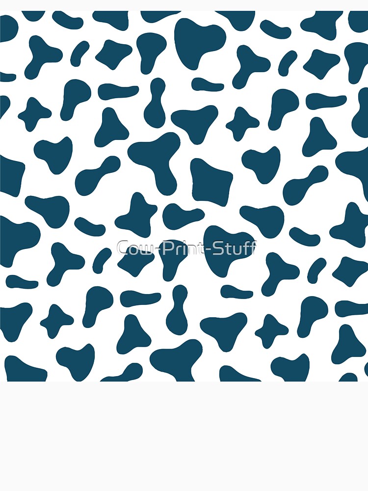 Royal Blue Cow Pattern On White Cow | Holstein Cow Pattern by Cow-Print-Stuff