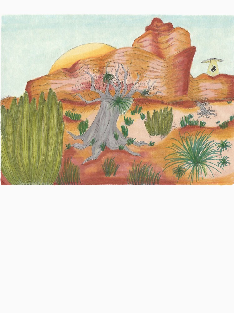 desert landscape - ufo cow abduction by thecamillest
