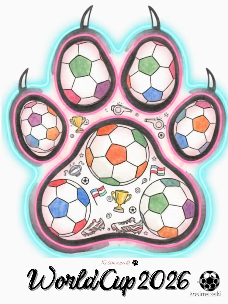 World Cup 2026 Cat Paw Soccer — Kosimazaki Football Fan Gift by kosimazaki