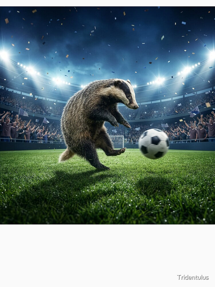 Dynamic Badger Plays Soccer Like Ronaldo by Tridentulus