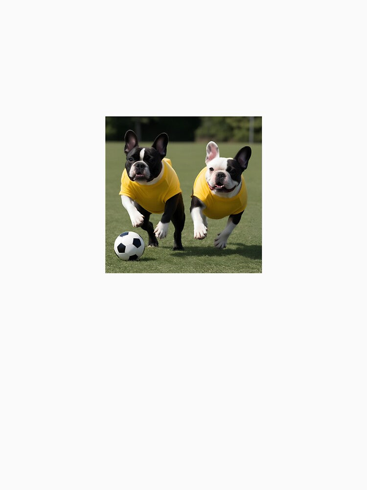French Bulldogs love football too! Soccer and Dog Lovers - Leeds United - Any dog, any colour by Humour House Designs