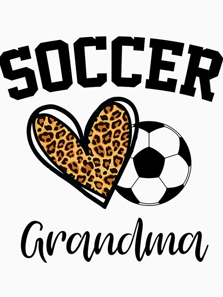 Soccer Grandma Leopard Heart Funny Mothers Day by najeeasjj098