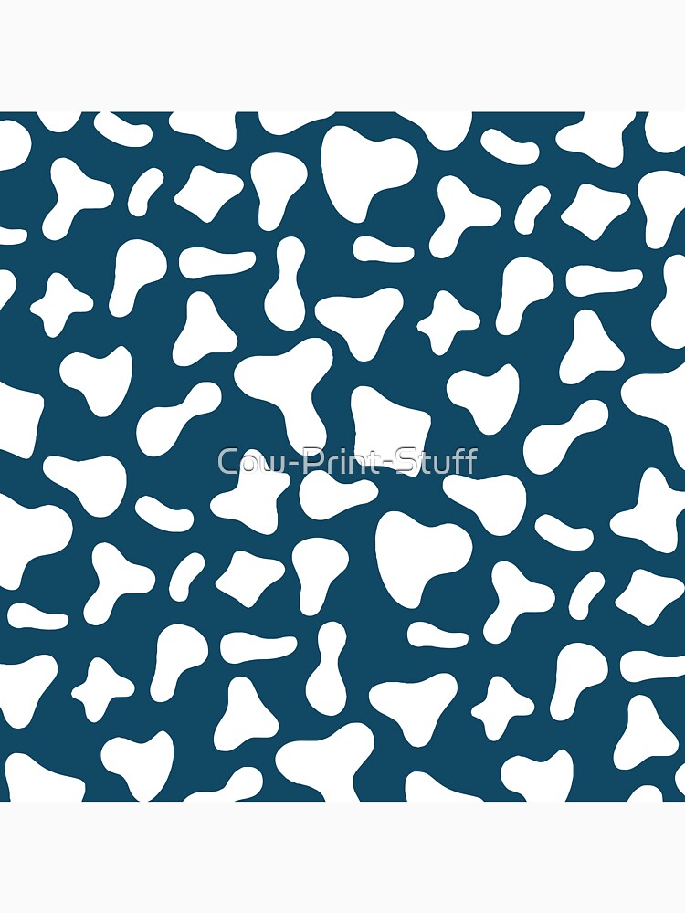 White Cow Pattern On Royal Blue Cow | Holstein Cow Pattern by Cow-Print-Stuff