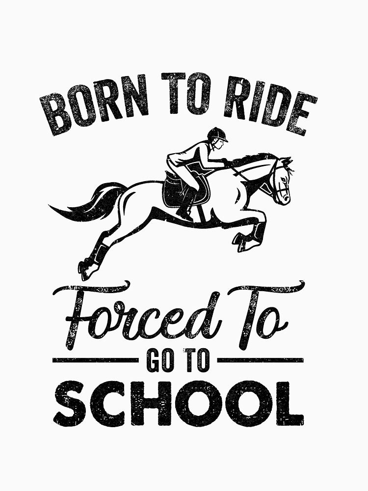 Born Ride Horse Forced To Go To School Funny Horse by cadieuxart