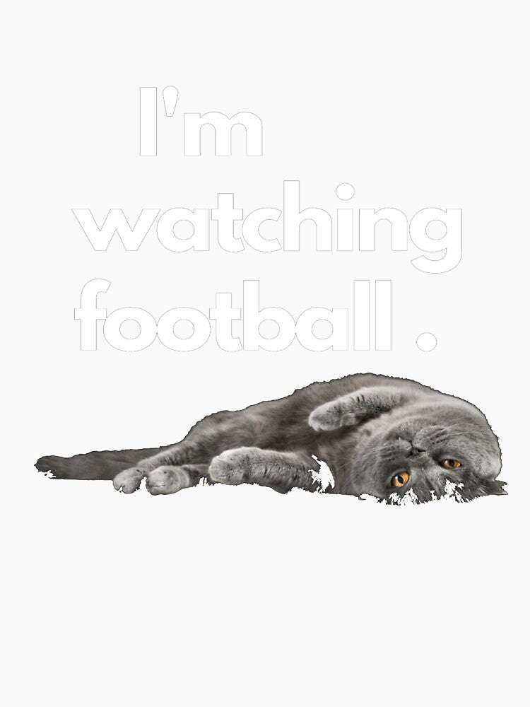 cat watching football -i'm watching football by Flirt-Teez