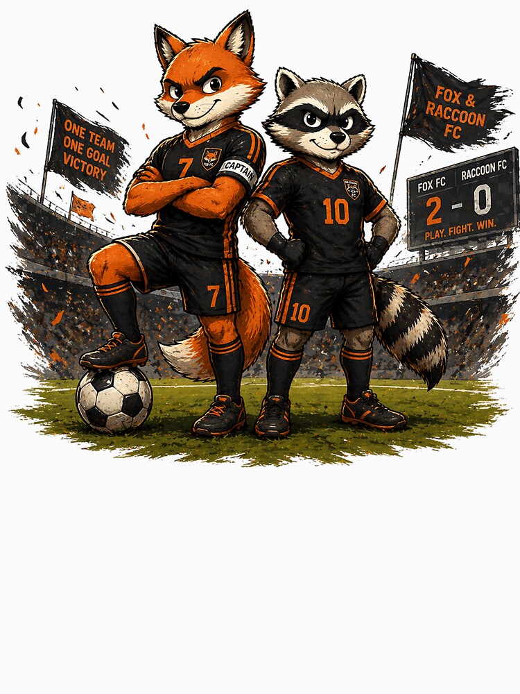 ONE TEAM ONE GOAL – Fox & Raccoon Soccer Legends by the-dovlat