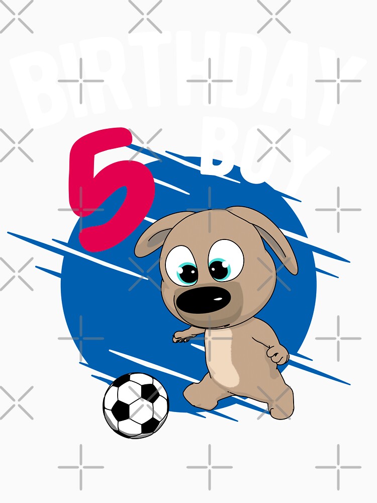 Birthday Boy 5 Years - Pup Soccer by onicon