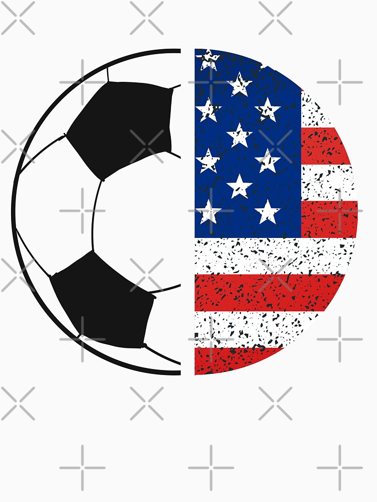 Funny Soccer Design With American Flag For Soccer And Futsal Lovers by awesomedraw