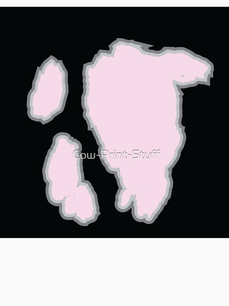 Big Pink Cow Pattern | Black Cowhide Pattern by Cow-Print-Stuff