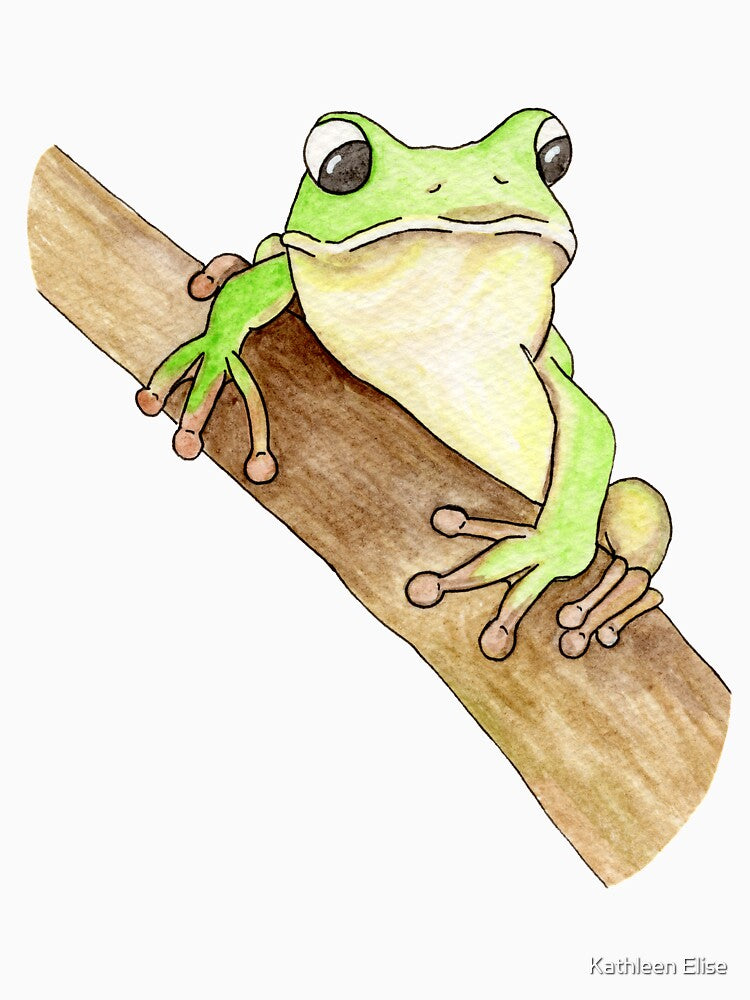 Green Tree Frog by Art by Kathleen Stuart