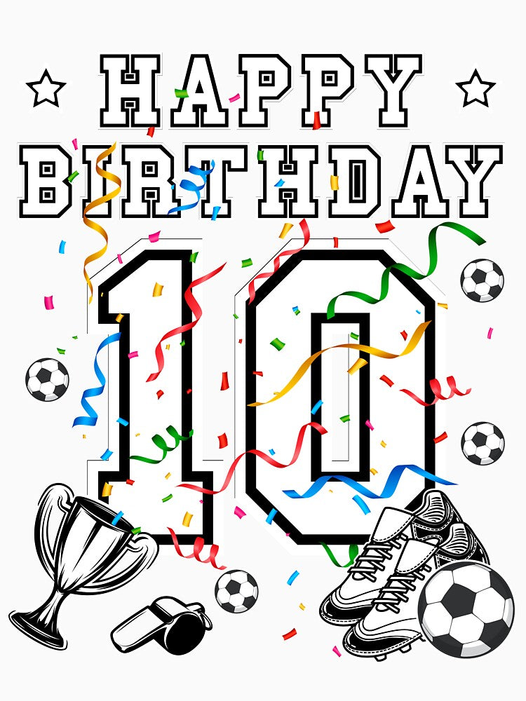 Soccer Birthday 10 Years Soccer jersey Soccer ball by Shirt-Designs