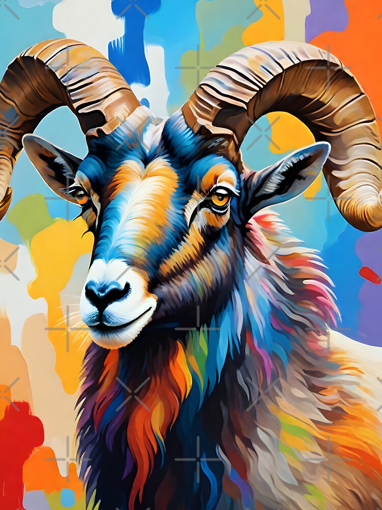 Mountain Goat Art by WildlifeInc