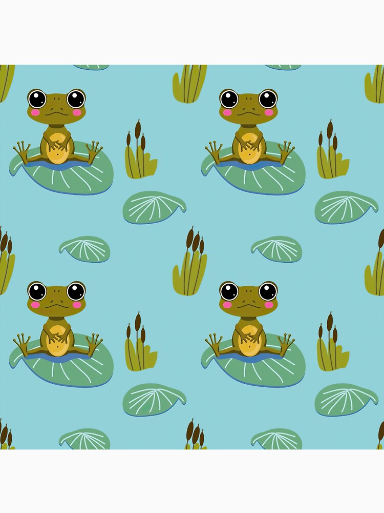 Cute Frog Sitting On Lake by LarinaBeauty